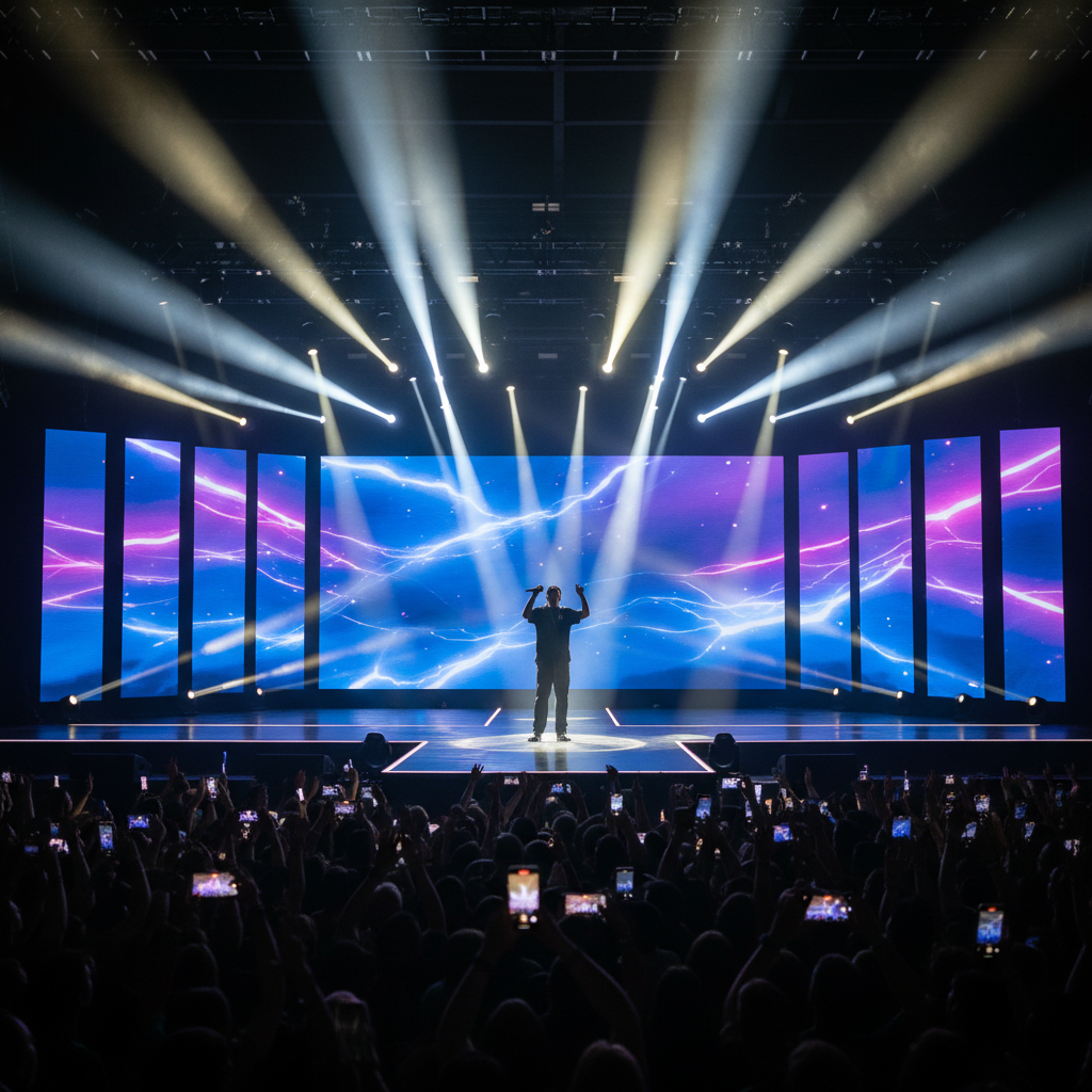 Visual representation of peso pluma concert